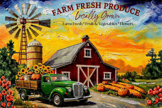 Fresh Grown Produce| Art Prints and Canvases. Giclee Paper- Wood-Metal- Canvas