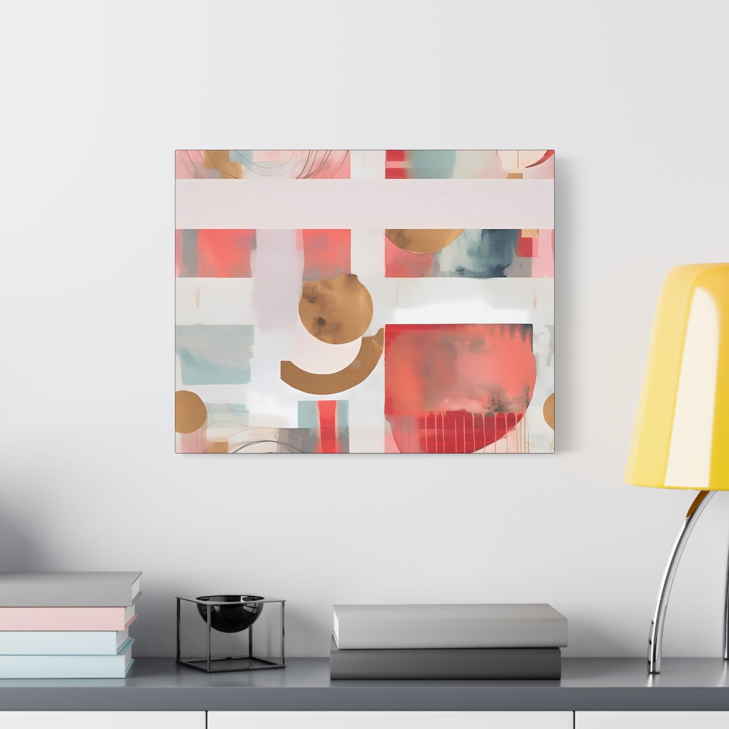 Abstract Shape- Art- Gallery Wrapped- Satin Stretched Canvas Gallery Wraps - No Frame Needed