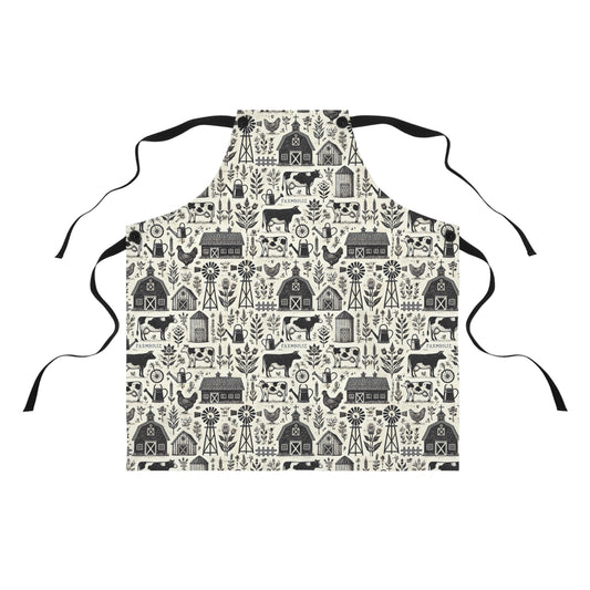Black and White Apron