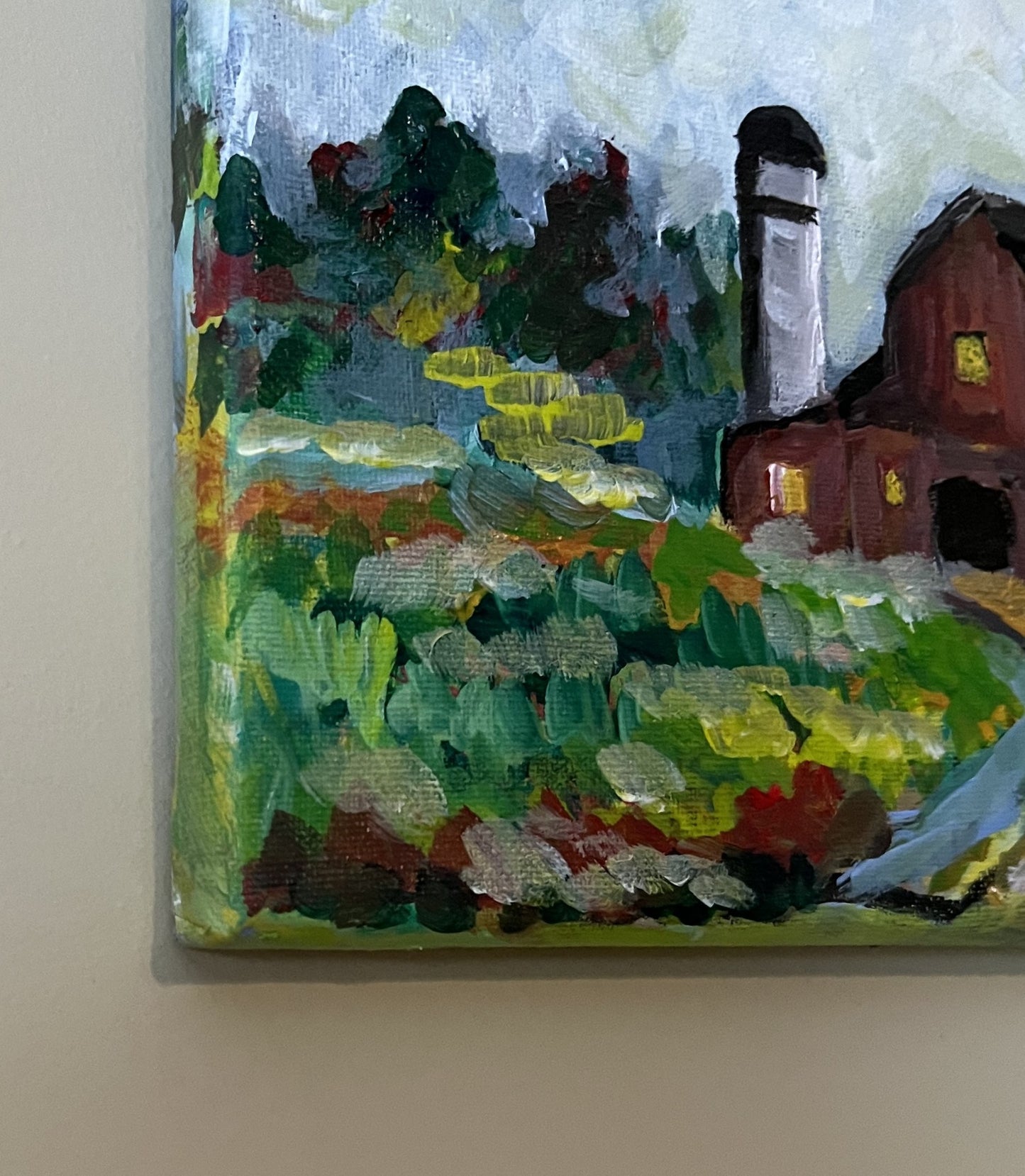 Farm Home 8x10" original Acrylic painting