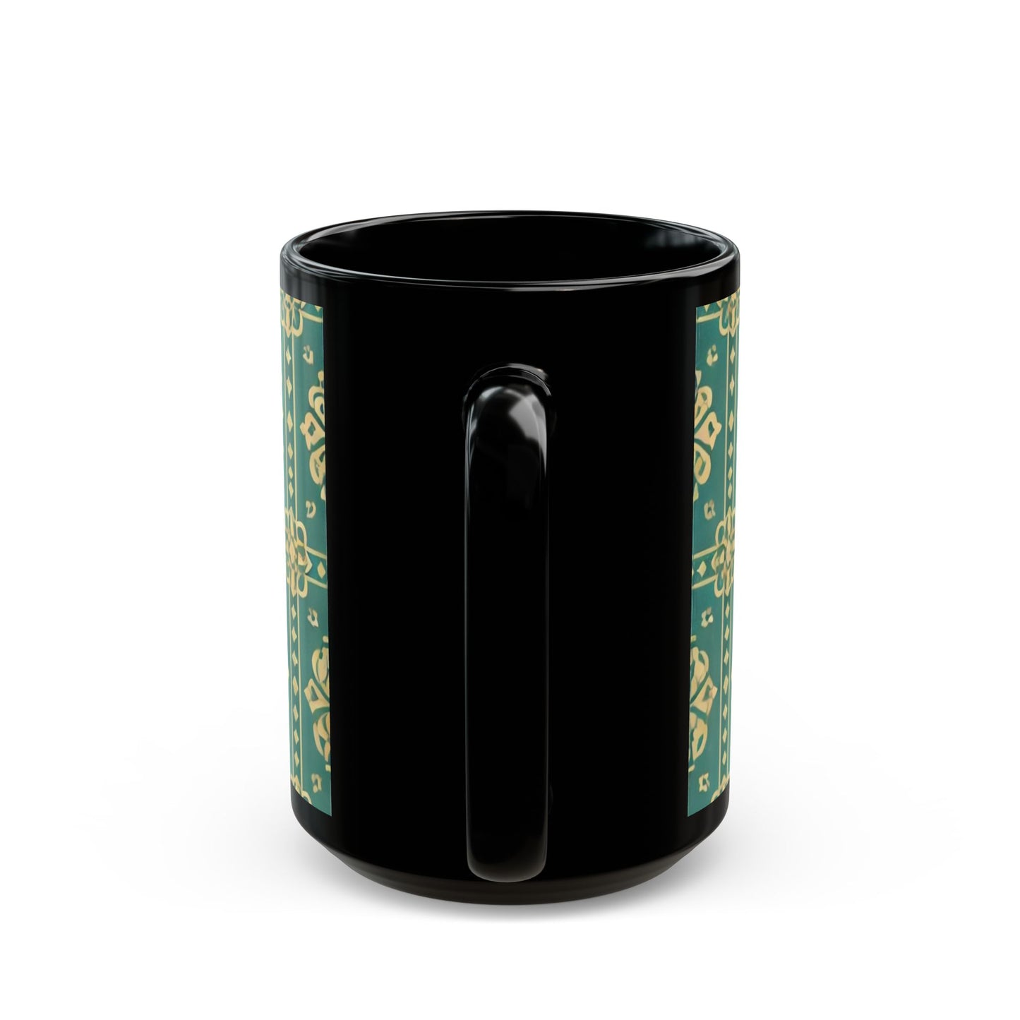 Gold Jewels - 11 oz or 15 oz Ceramic Black Mugs