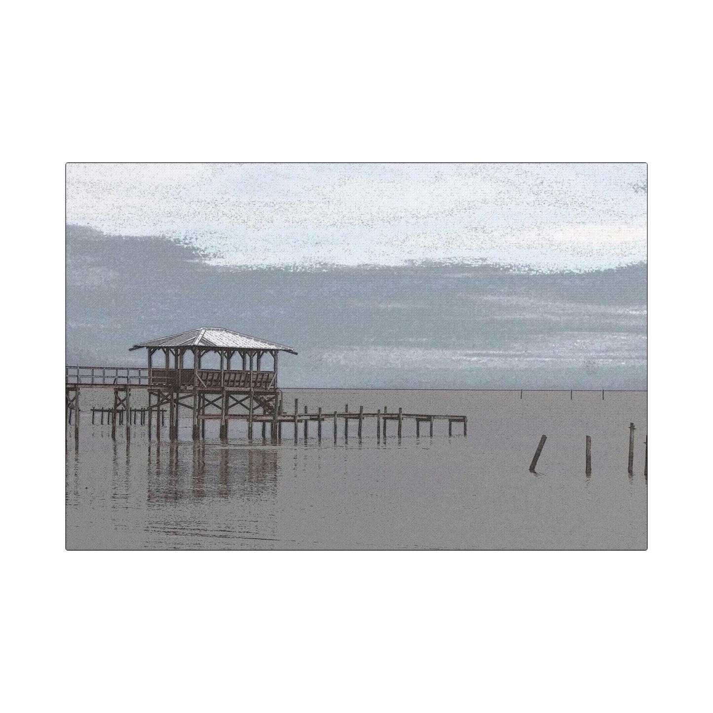 Peaceful Seas- Art- Gallery Wrapped- Satin Stretched Canvas Gallery Wraps - No Frame Needed