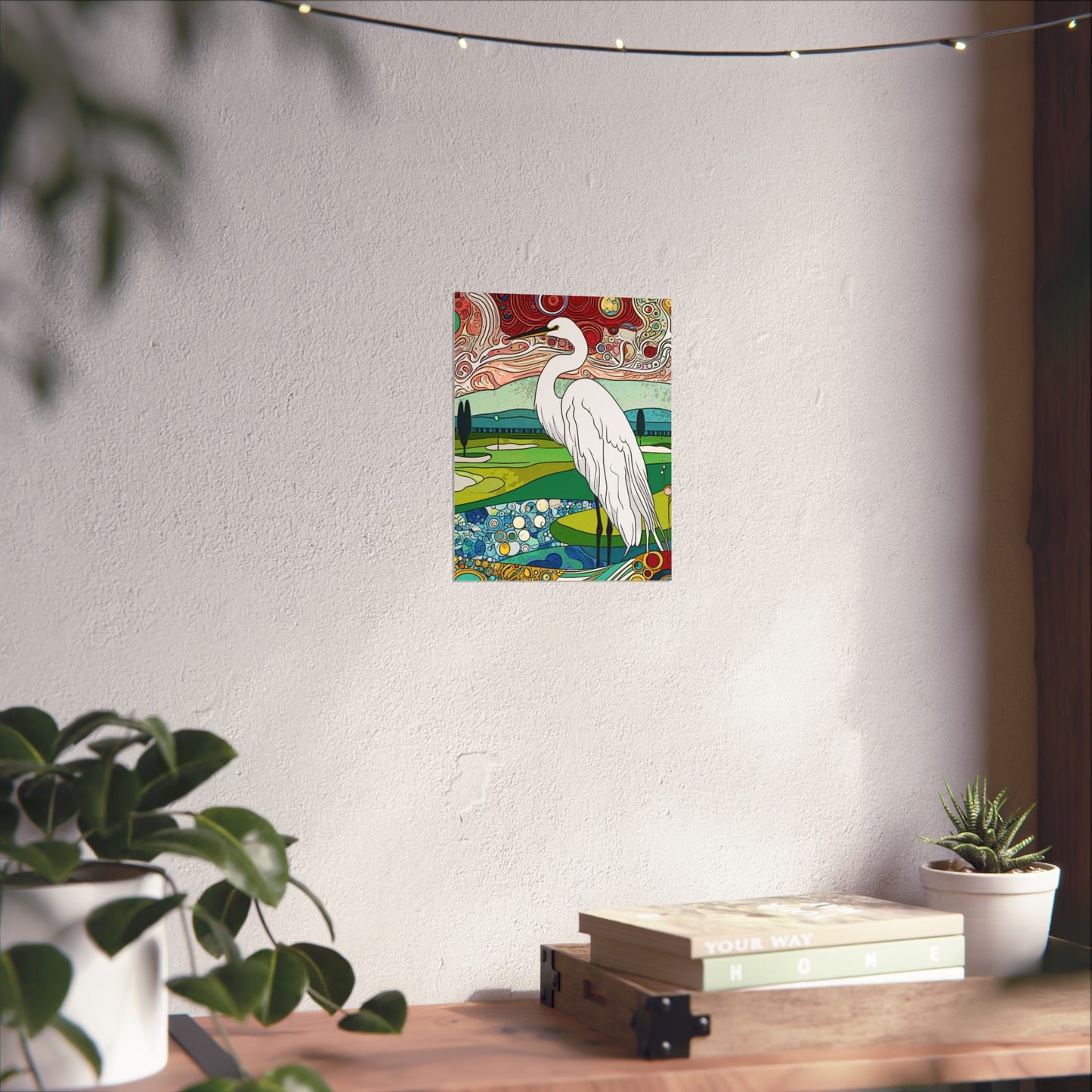 Florida Egret Art- Giclée Technique Fine Art Posters- No Frame