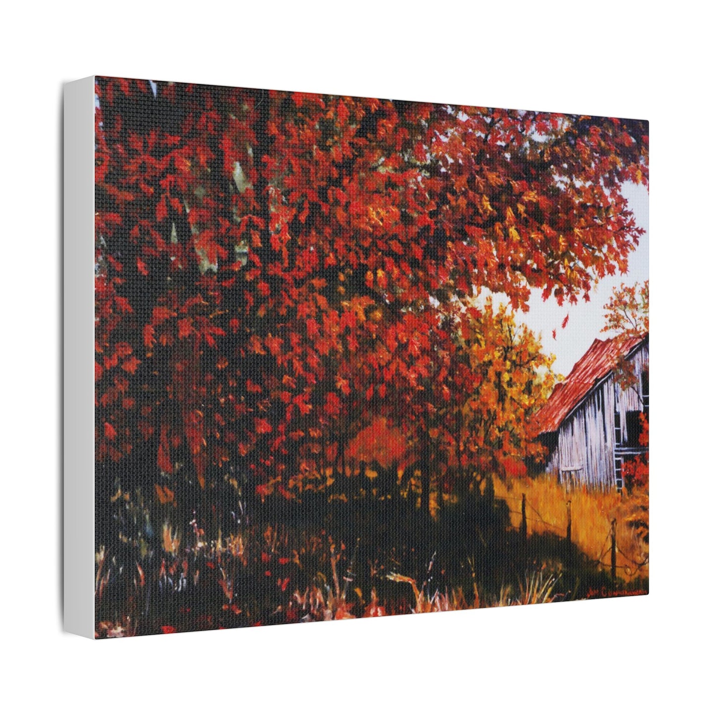 The Barn- Art- Gallery Wrapped- Satin Stretched Canvas Gallery Wraps - No Frame Needed