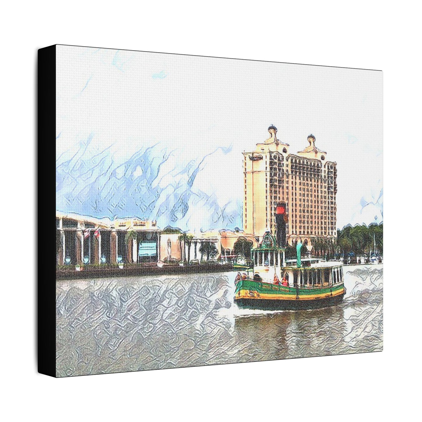 Savannah Ship- Art- Gallery Wrapped- Satin Stretched Canvas Gallery Wraps - No Frame Needed