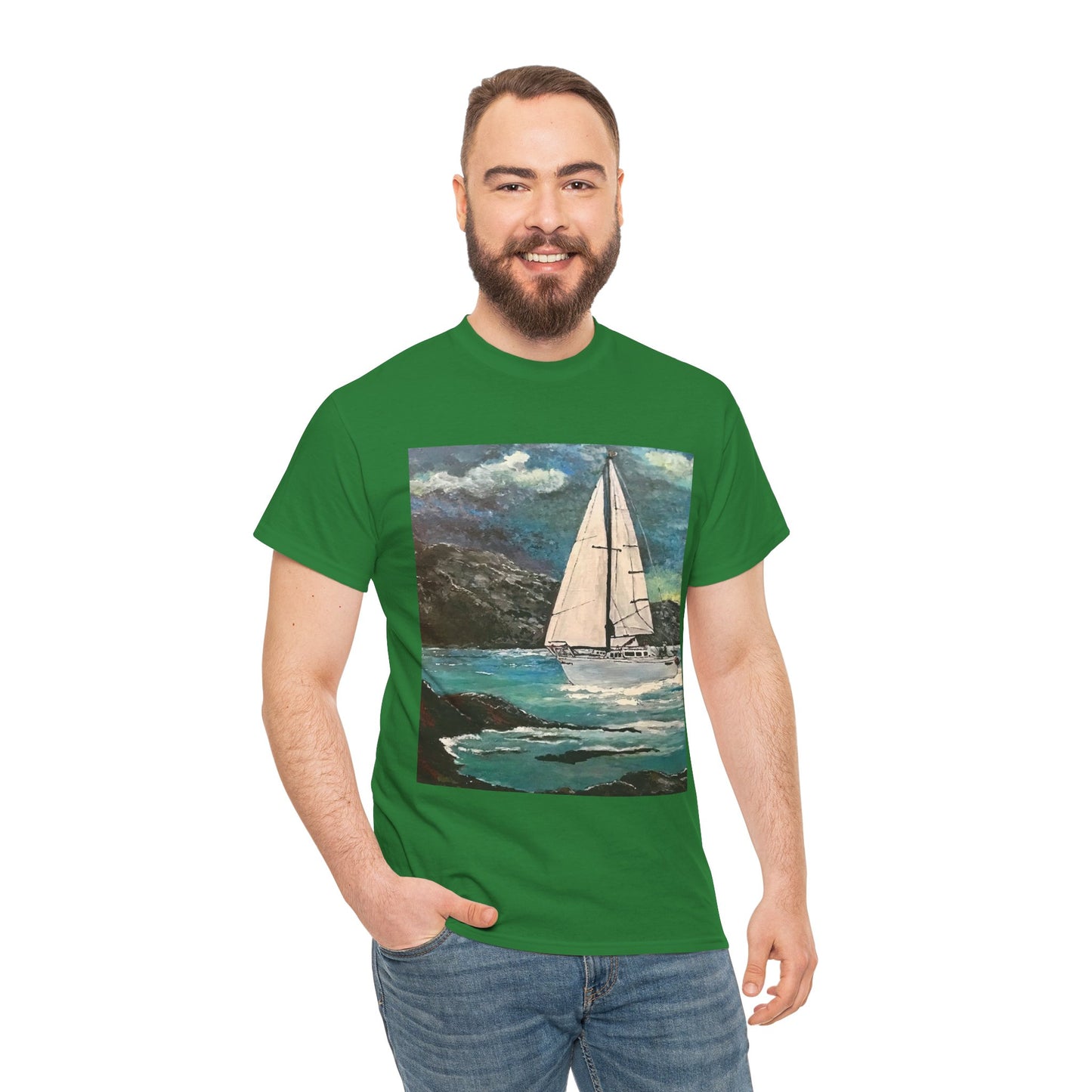 Tropical Sailing - Amazing Unisex Heavy Cotton Short Sleeve Tee Shirts!