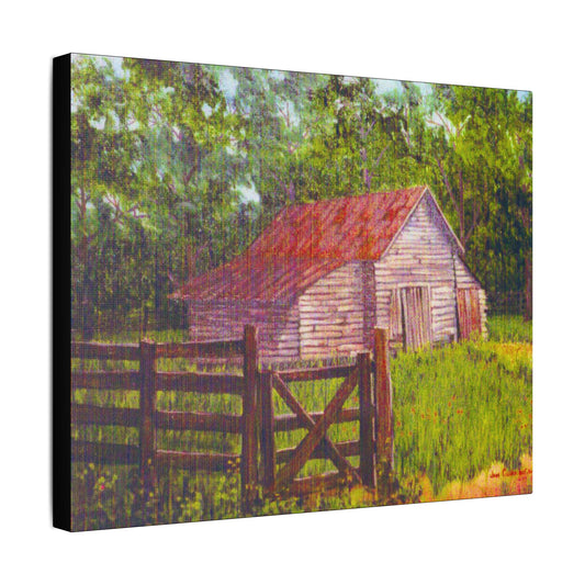 Dawsonville Barn- Art- Gallery Wrapped- Satin Stretched Canvas Gallery Wraps - No Frame Needed