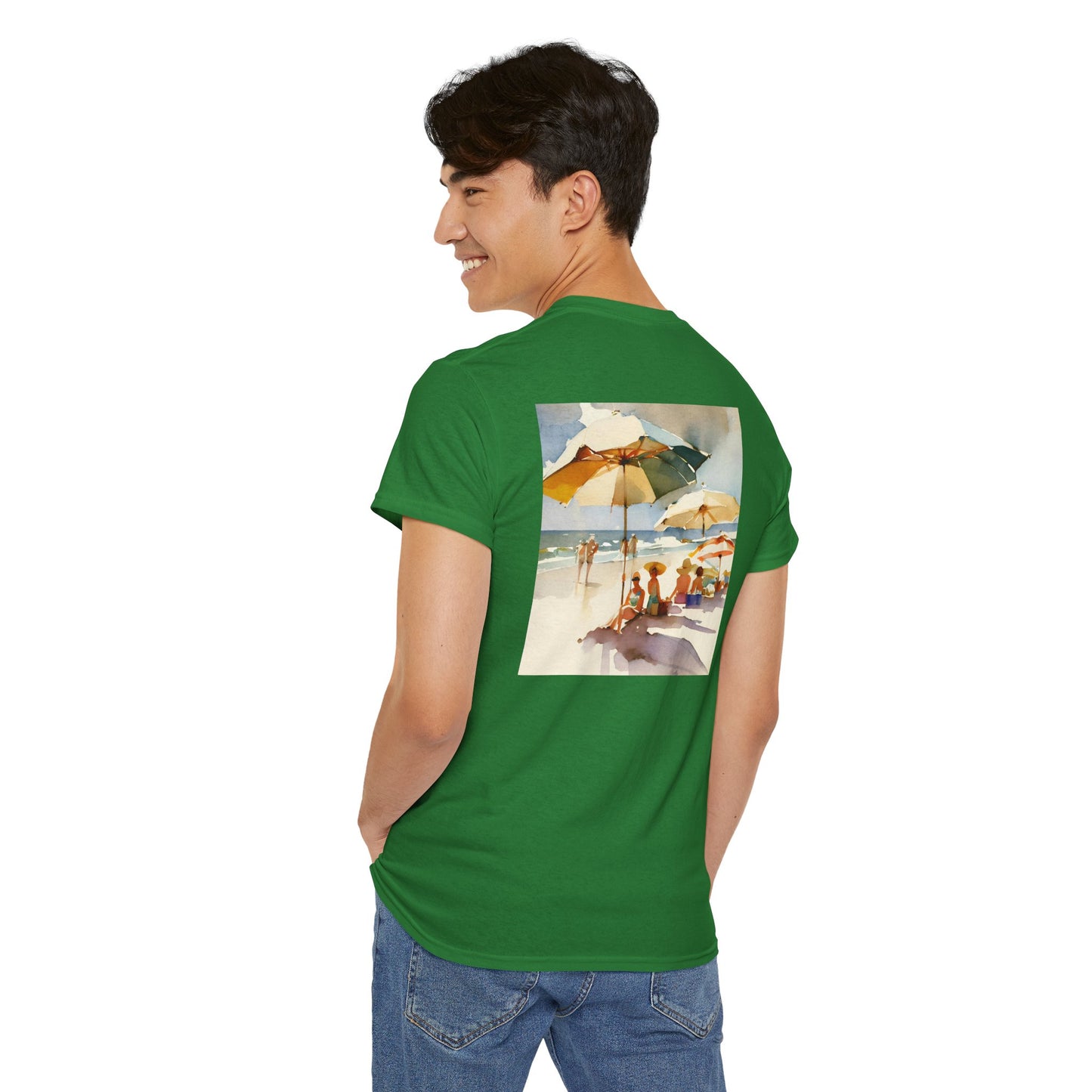 At the Beach   Amazing Unisex Heavy Cotton Short Sleeve Tee Shirts!