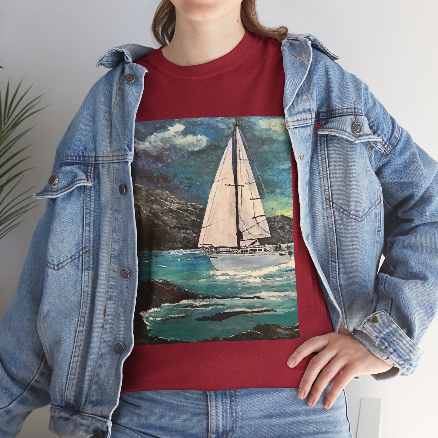 Tropical Sailing - Amazing Unisex Heavy Cotton Short Sleeve Tee Shirts!