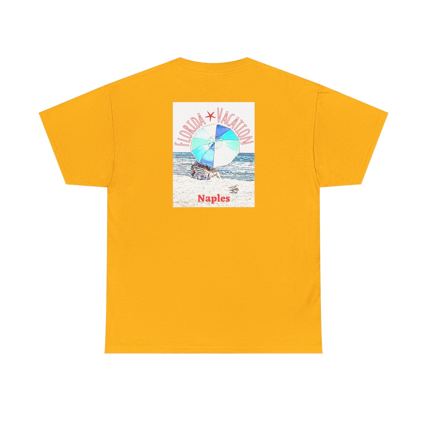 Florida Vacation Naples -Amazing Unisex Heavy Cotton Short Sleeve Tee Shirts!