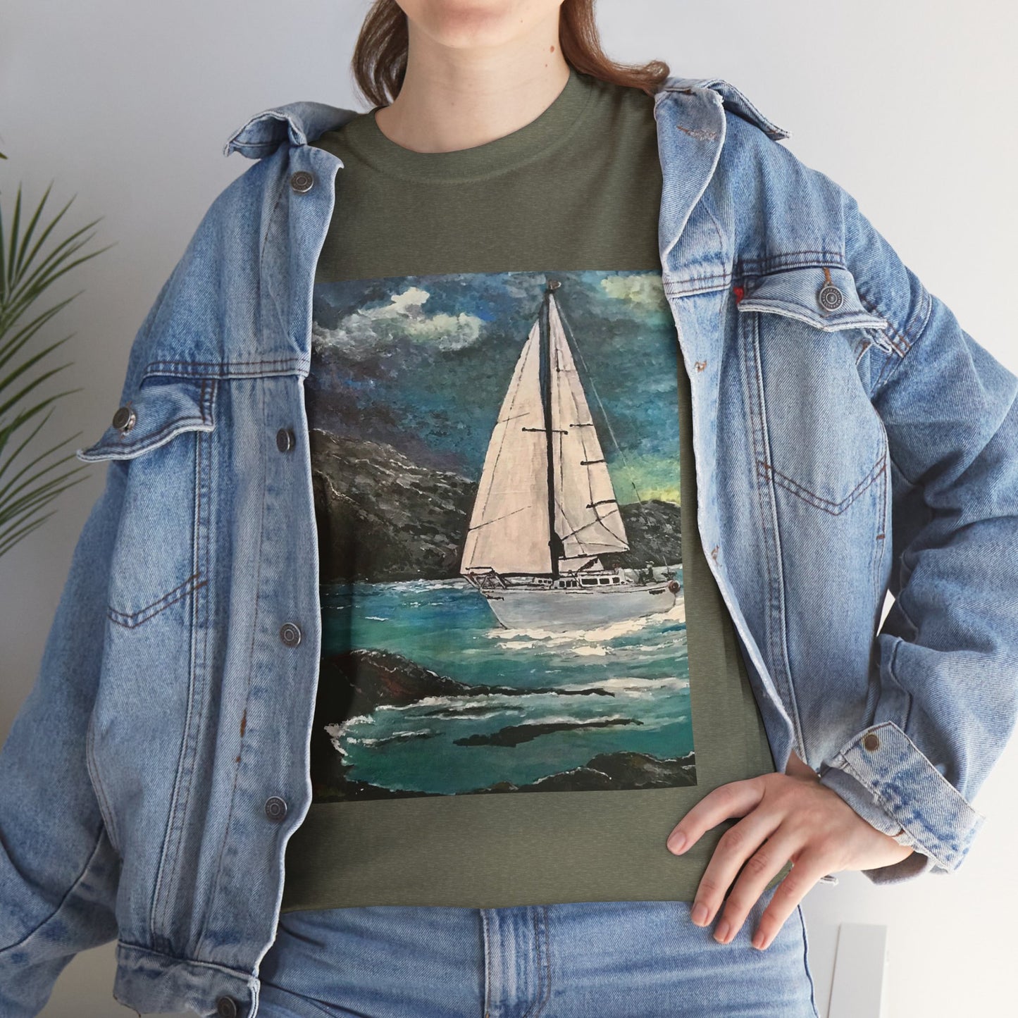 Tropical Sailing - Amazing Unisex Heavy Cotton Short Sleeve Tee Shirts!