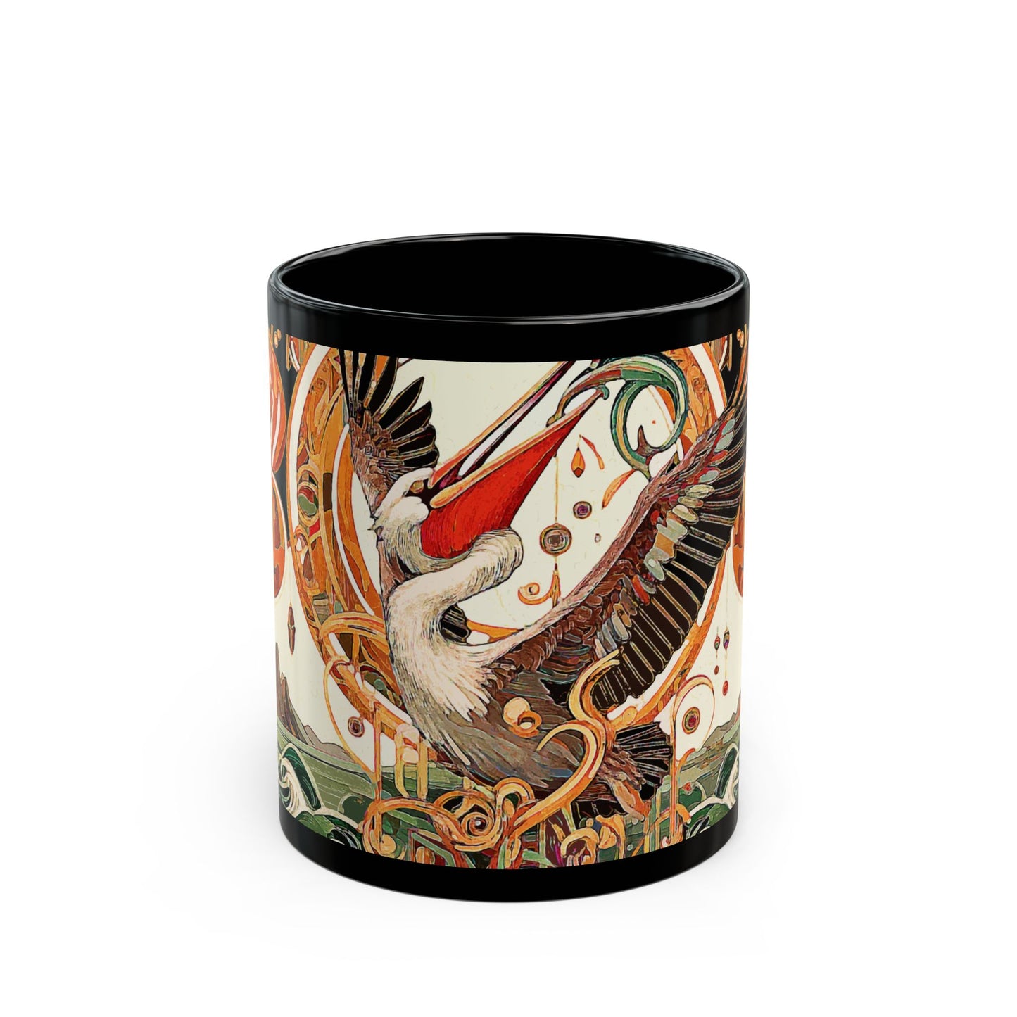 Magnificent Bird - 11 oz or 15 oz Ceramic Black Mugs