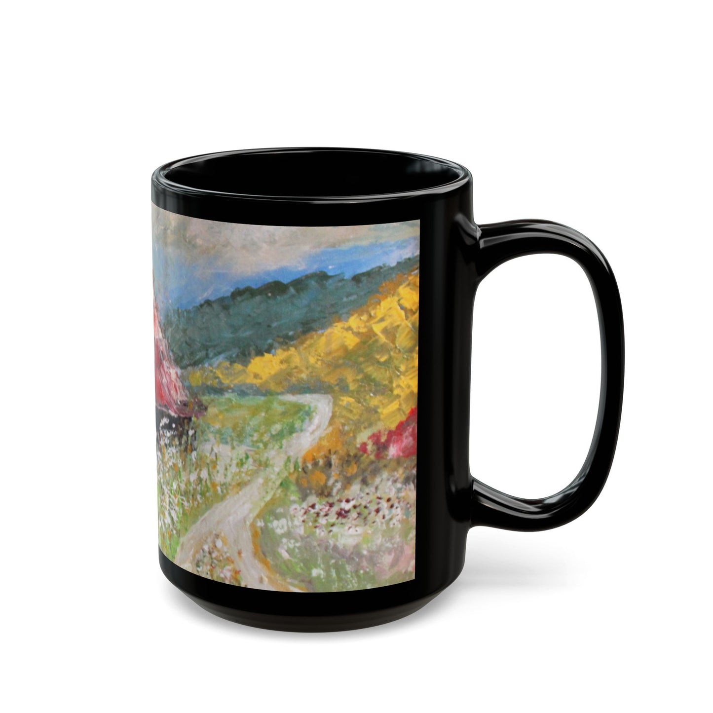 Georgia Cotton- 11 oz or 15 oz Ceramic Black Mugs
