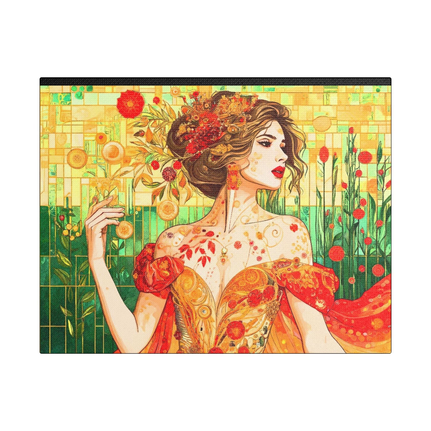 Autumn Queen  -Art- Gallery Wrapped- Satin Stretched Canvas Gallery Wraps - No Frame Needed