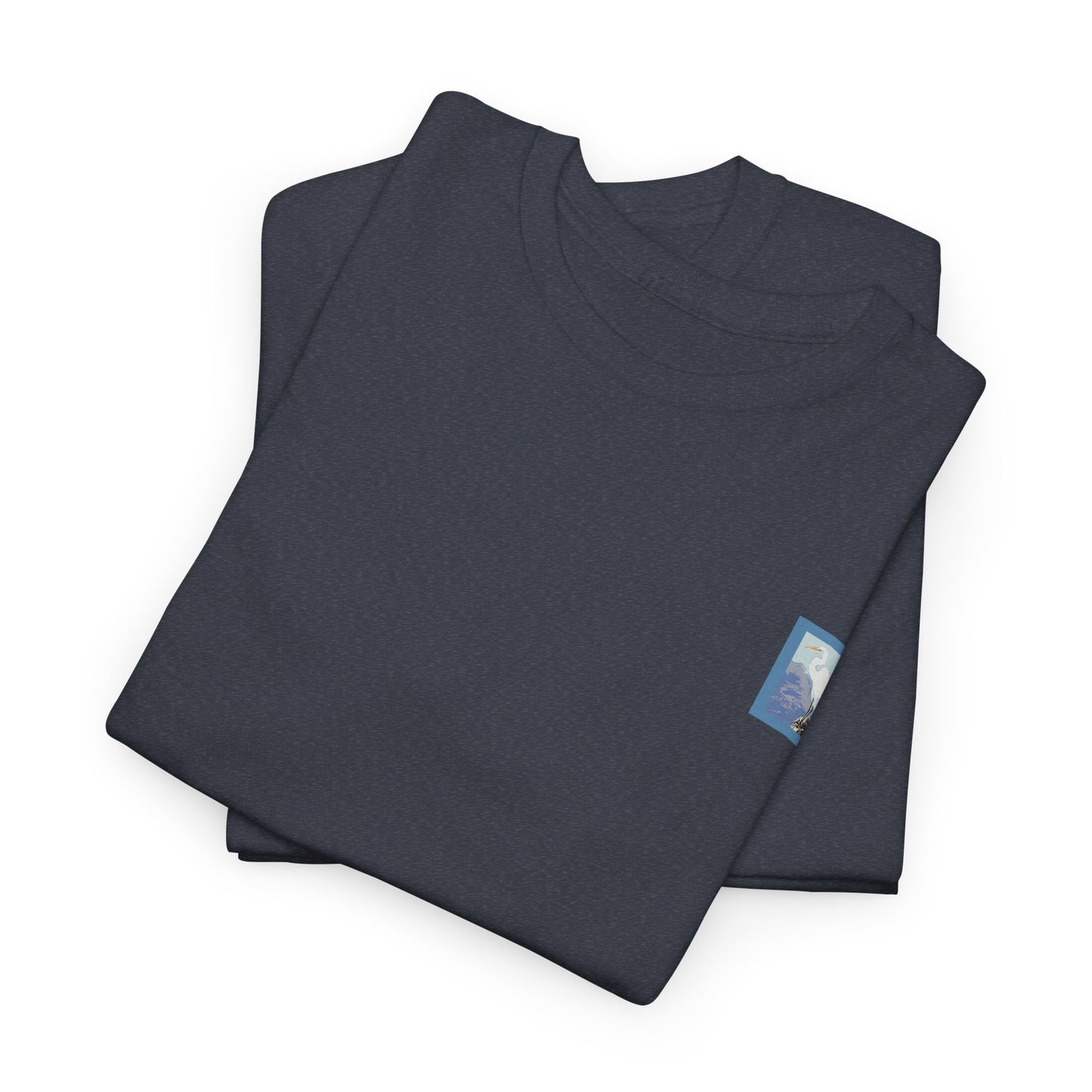 White Egret- Amazing Unisex Heavy Cotton Short Sleeve Tee Shirts!