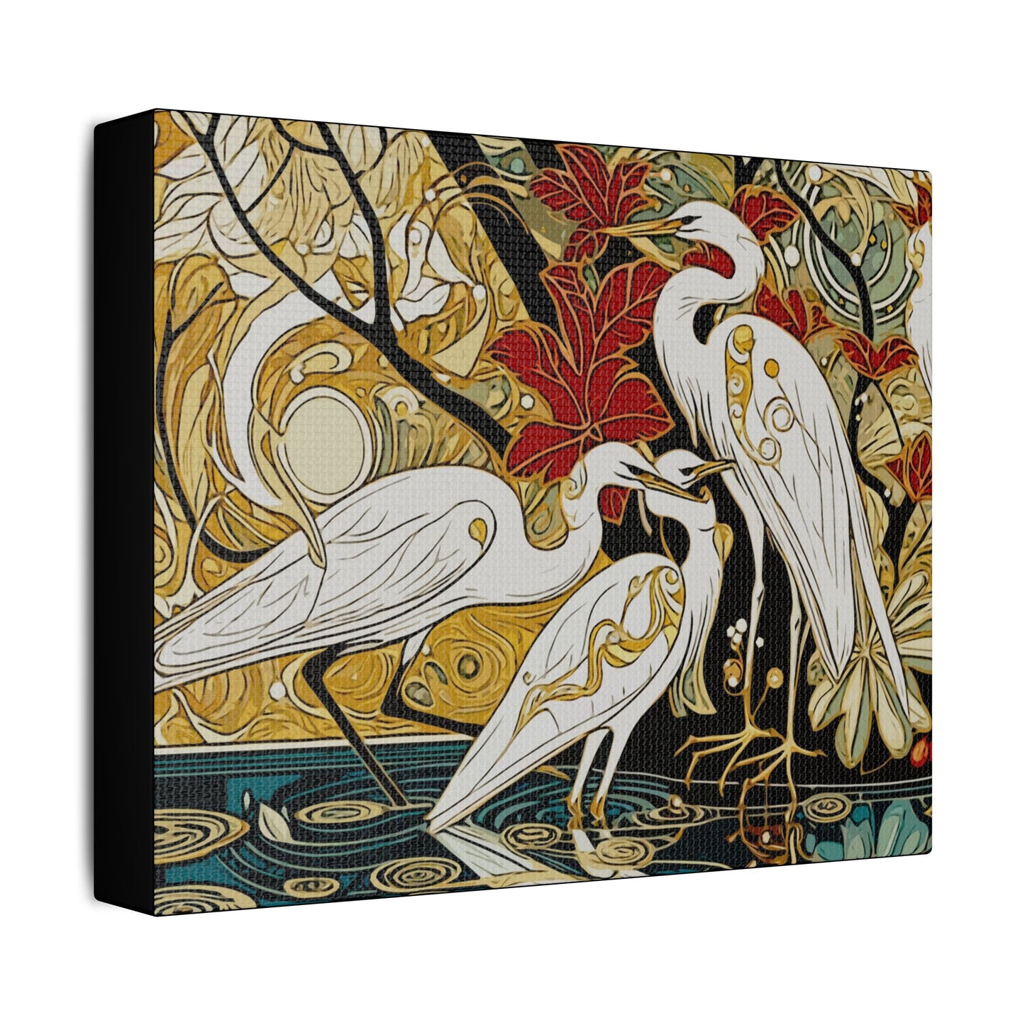 Gorgeous Birds- Art- Gallery Wrapped- Satin Stretched Canvas Gallery Wraps - No Frame Needed