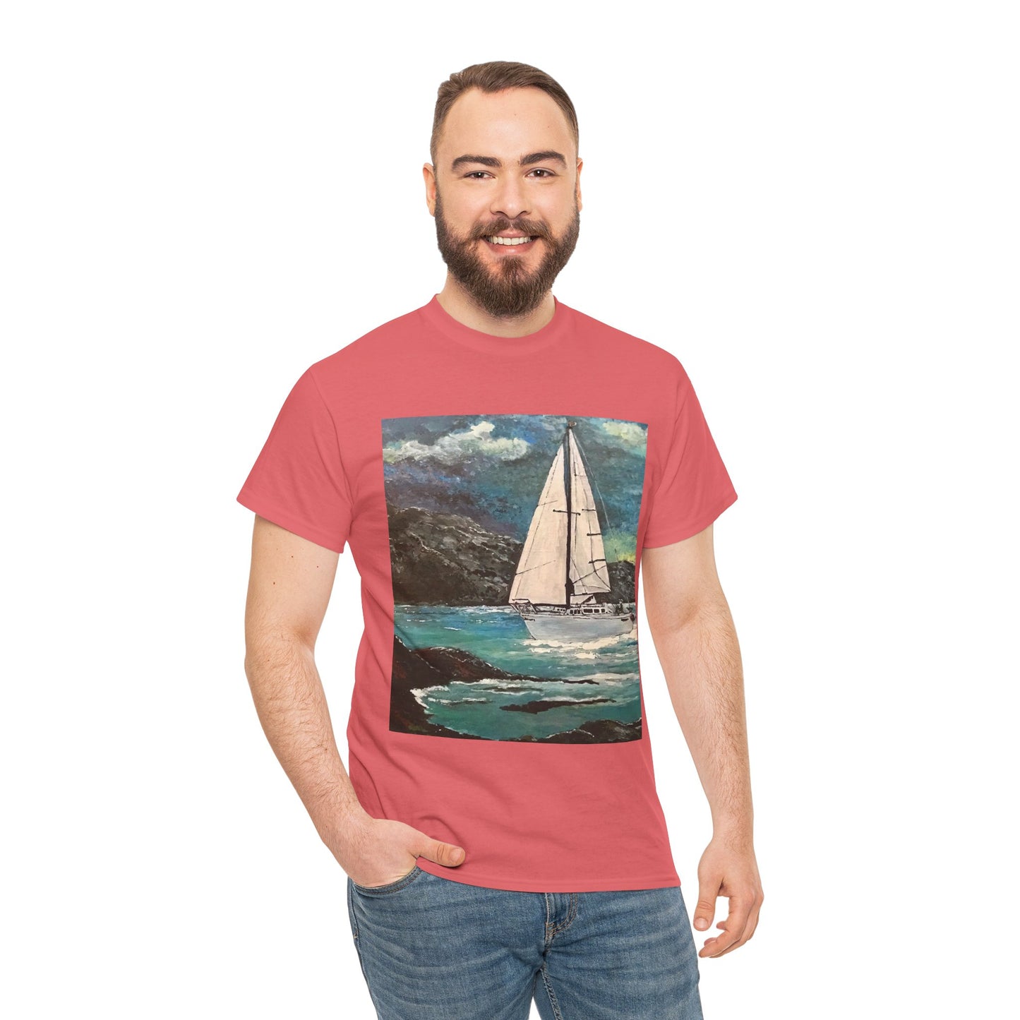 Tropical Sailing - Amazing Unisex Heavy Cotton Short Sleeve Tee Shirts!