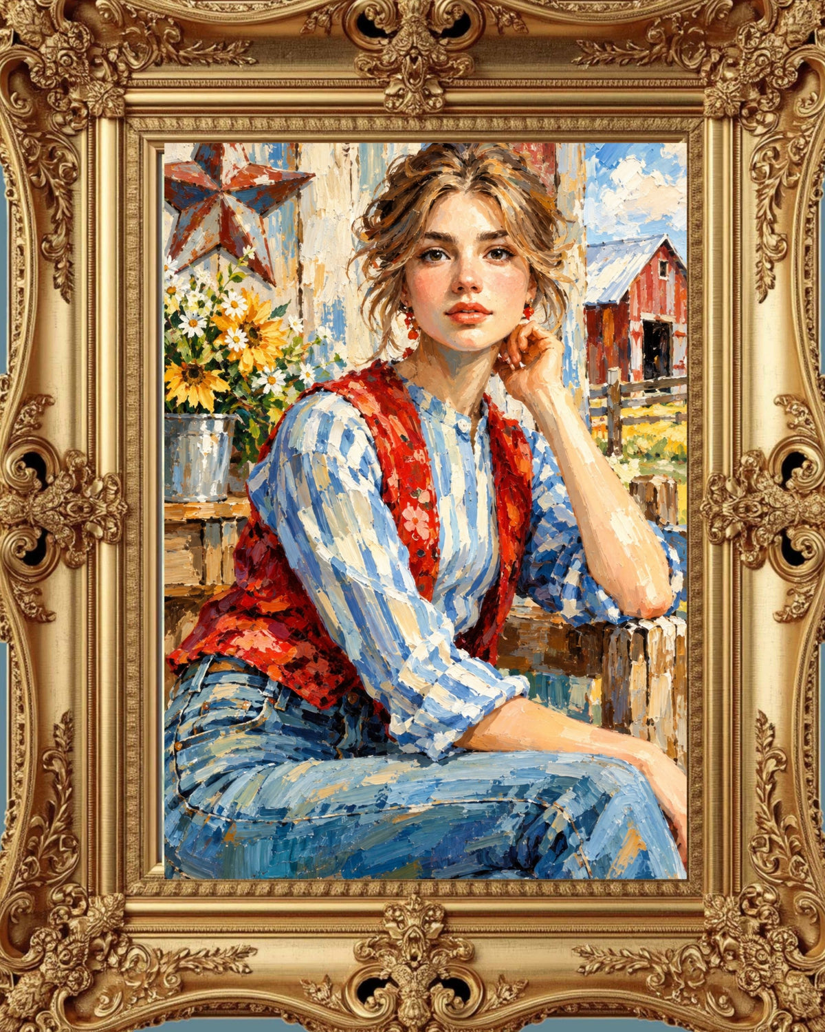 Farm Girl| |Modern Farm Art Prints, Canvas, Wood, or Metal Art