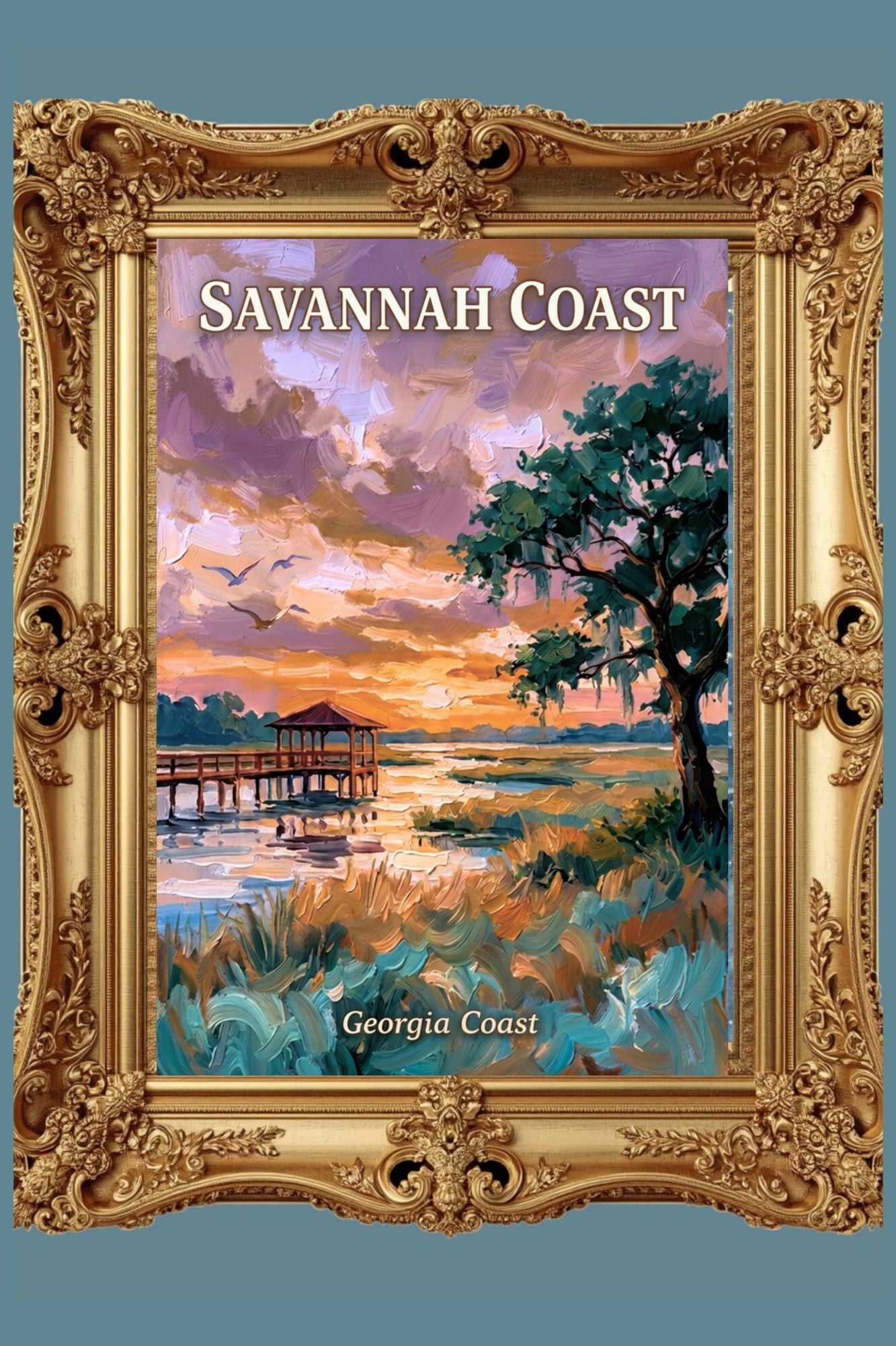 Savannah Coast At Sunset| Georgia Print| Lowlands Art| Giclee Paper- Wood- Metal- Canvas