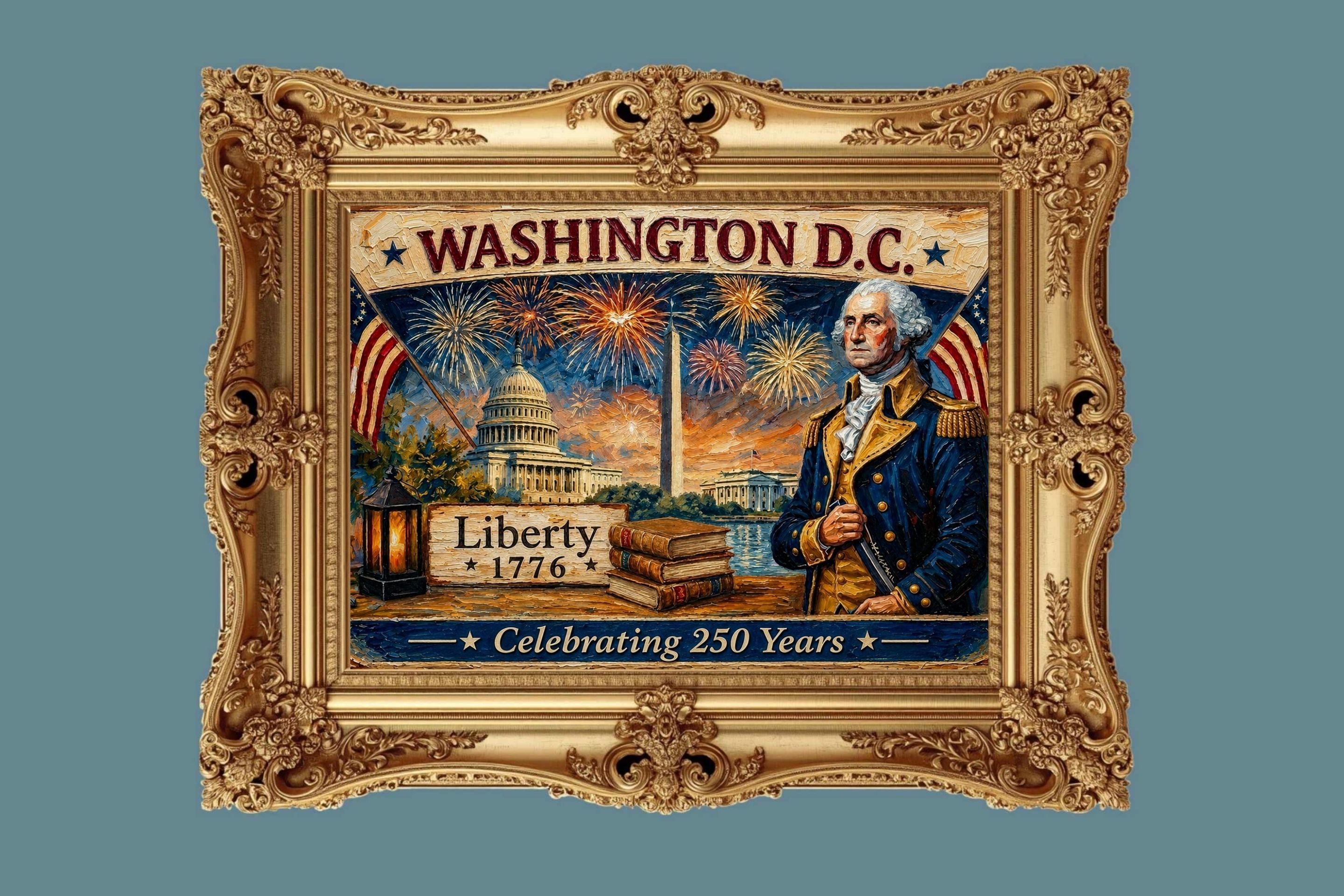 Washington DC- Celebrating 250 Years of Liberty| Patriotic Print| Fireworks Art| Prints, Canvas, Wood, or Metal Art