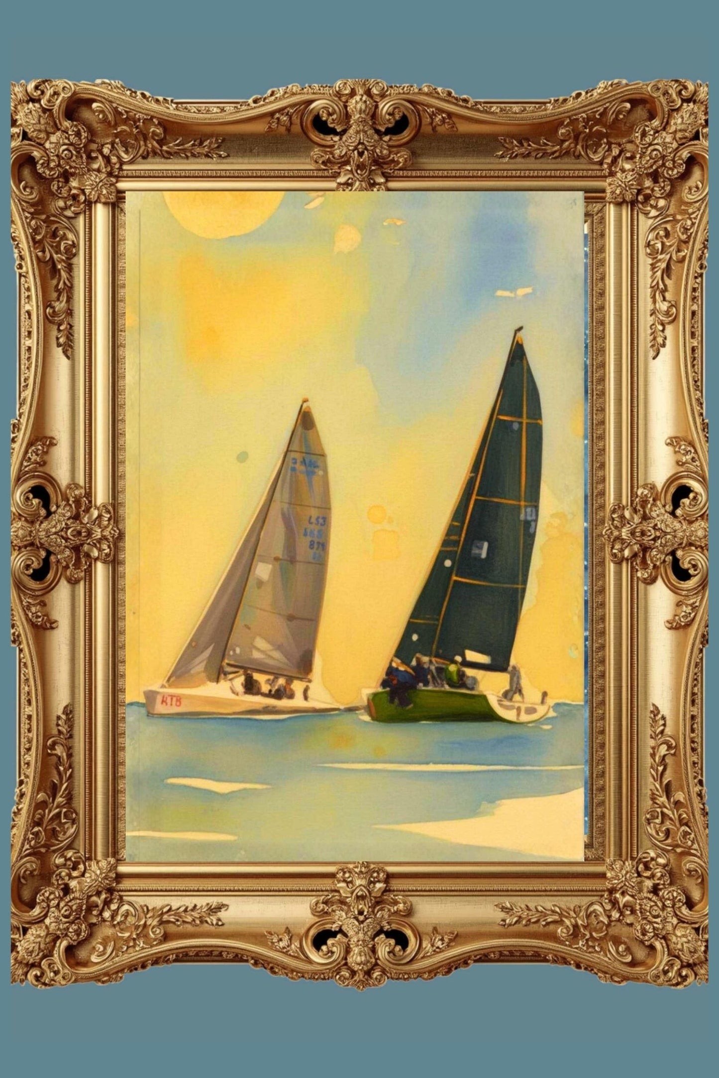 Sailing Days| Water Sports Art| Art Giclee Paper- Wood- Metal- Canvas
