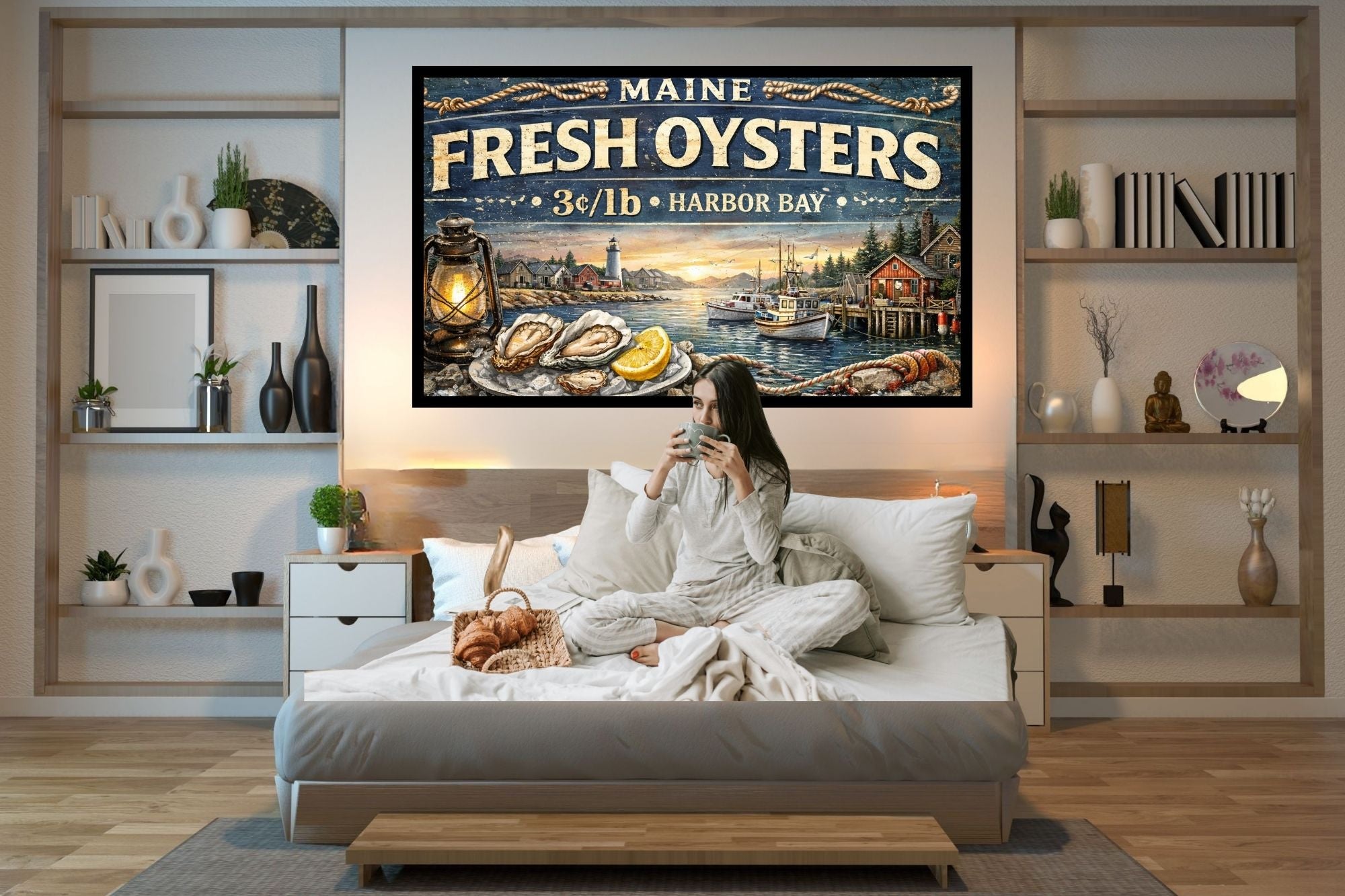 Fresh Oysters from Harbor Bay Art| Canvas Prints - Giclee on Paper - Wood And Metal Panels