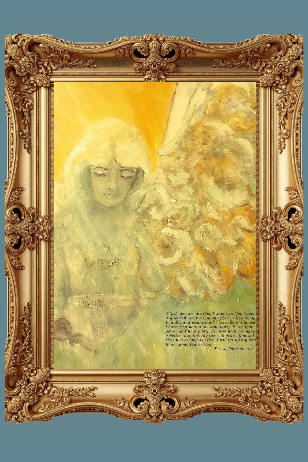 Angels Watch Over Thee| Heavenly Art| Inspiration| Print, Wood, Metal or Canvas- Heaven Being sent by God - Art by Teresa Johnson