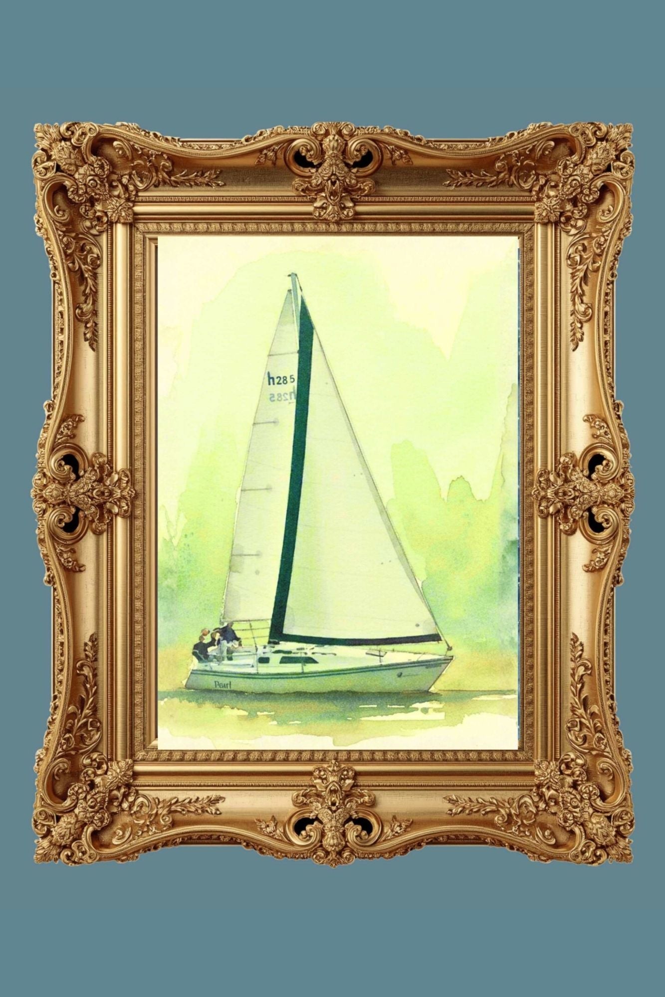 Sailing Boat Race| Water Sports Art| Giclee Paper- Wood- Metal- Canvas