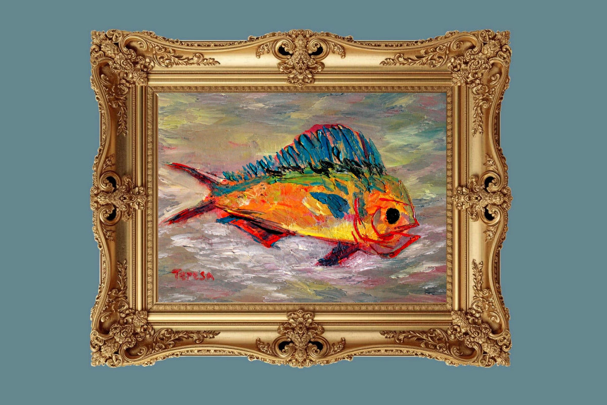 The Fish That Got Away. Ocean Art Giclee Paper- Wood- Metal- Canvas
