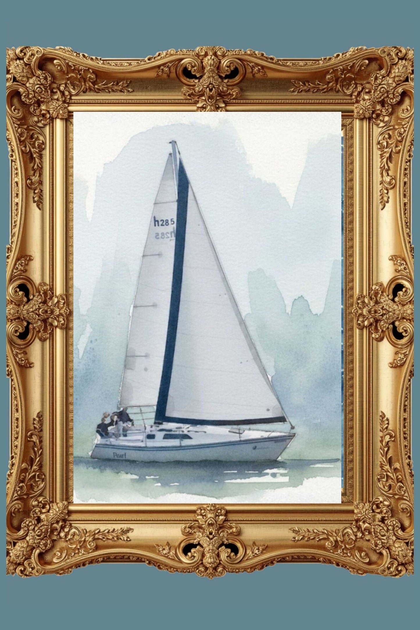 Sailing Boat | Water Sports Art| Prints, Giclee Paper, Giclee Canvas, Birch Wood, and Metal Panels