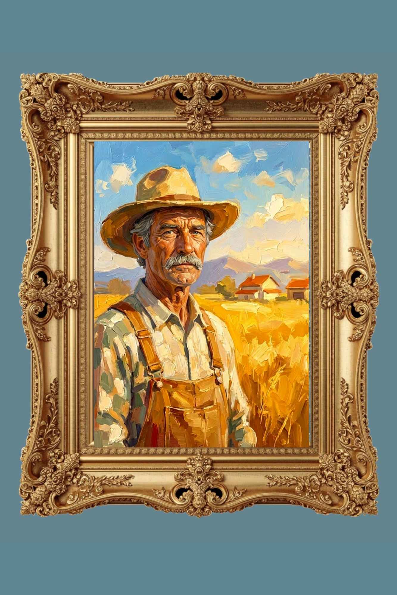 American Farmer| Farm Harvest Art| Giclee Paper- Wood- Metal- Canvas