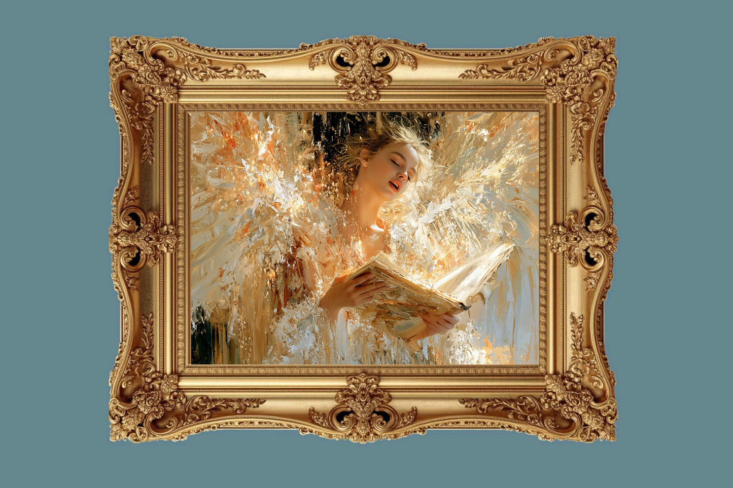 Song Of Heaven | Singing Angel Art | Christian Wall Decor | Angel Hymn Art | Inspirational Faith Art