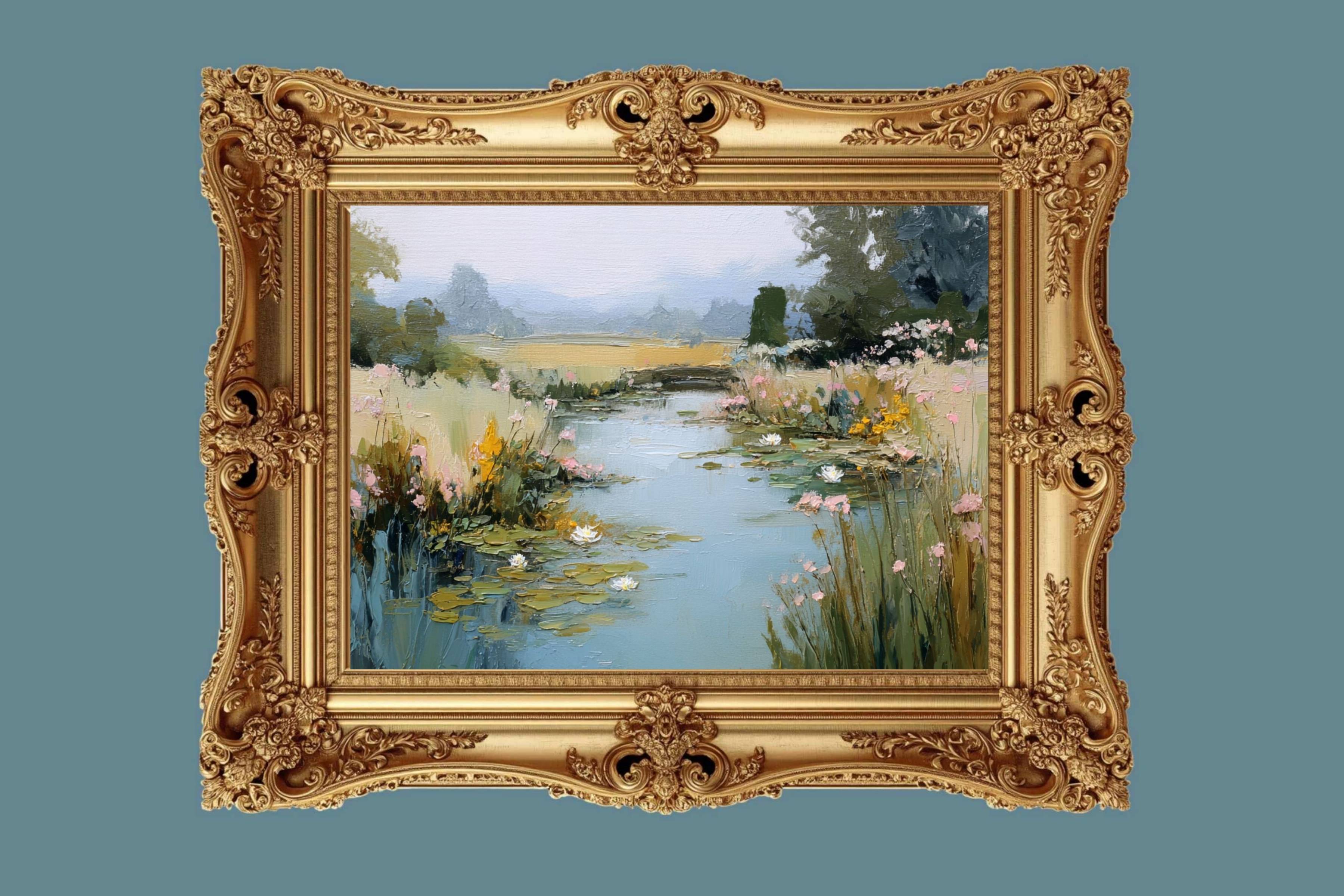 The Lily Pond| Impressionist Print| Water Garden Art| Lily Pad Pond Print| Giclee Paper- Wood- Metal- Canvas