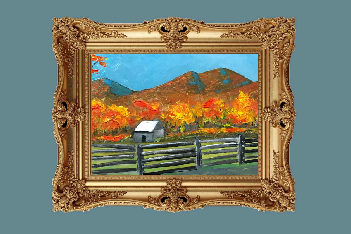 Mountain Views| Autumn Trees| Giclee Paper- Wood- Metal- Canvas