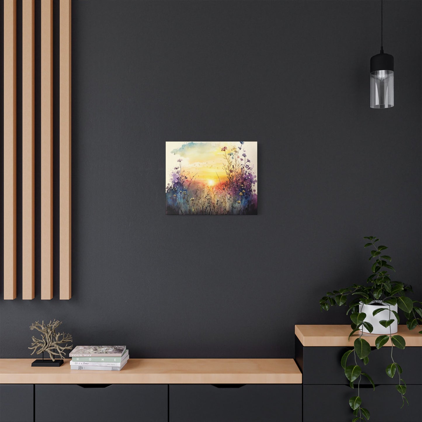 Wildflower Morning- Art- Gallery Wrapped- Satin Stretched Canvas Gallery Wraps - No Frame Needed