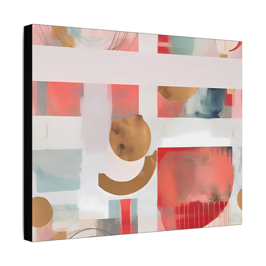 Abstract Shape- Art- Gallery Wrapped- Satin Stretched Canvas Gallery Wraps - No Frame Needed