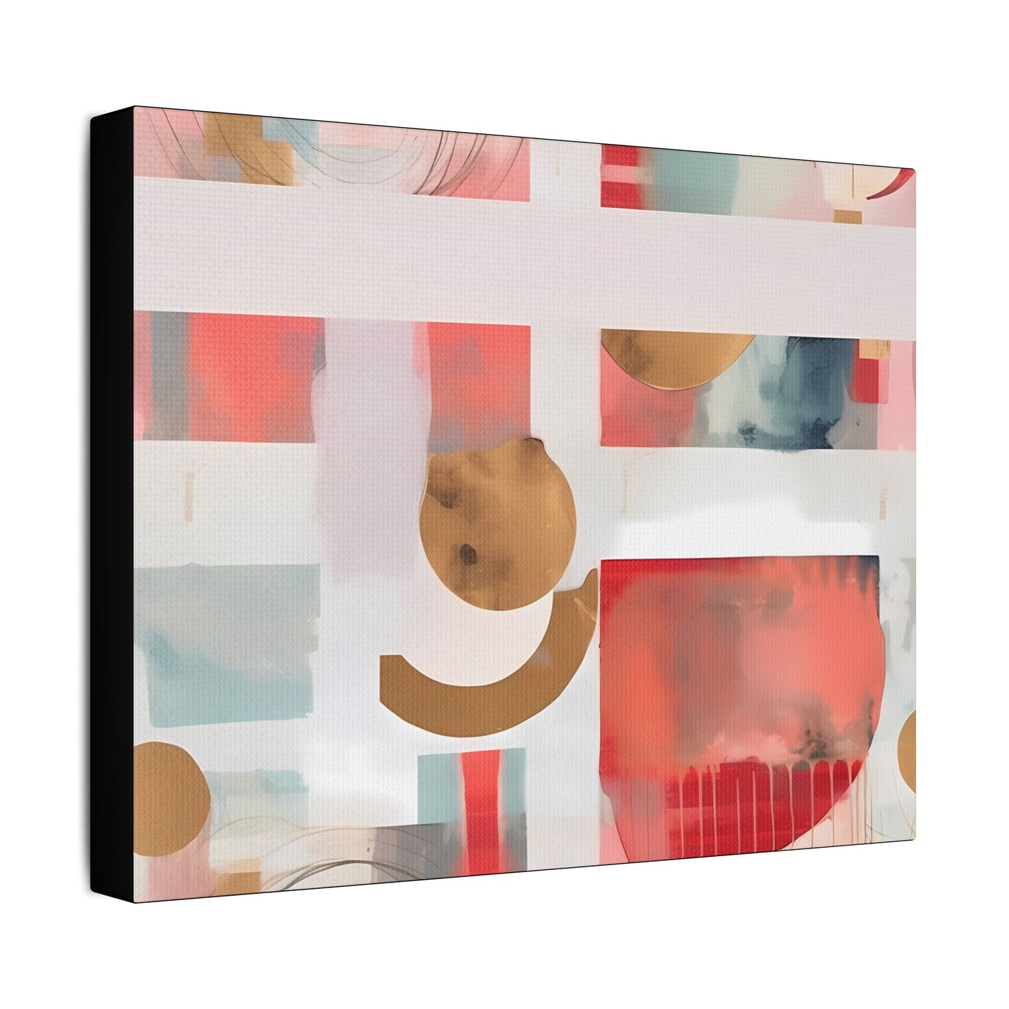 Abstract Shape- Art- Gallery Wrapped- Satin Stretched Canvas Gallery Wraps - No Frame Needed