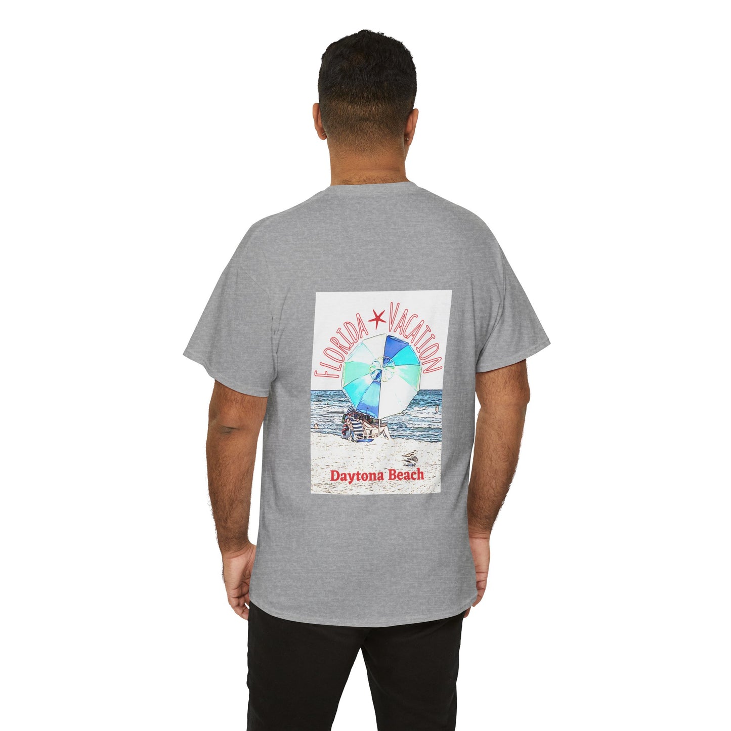 Florida Vacation Daytona Beach - Amazing Quality Unisex Heavy Cotton Short Sleeve Tee Shirts!