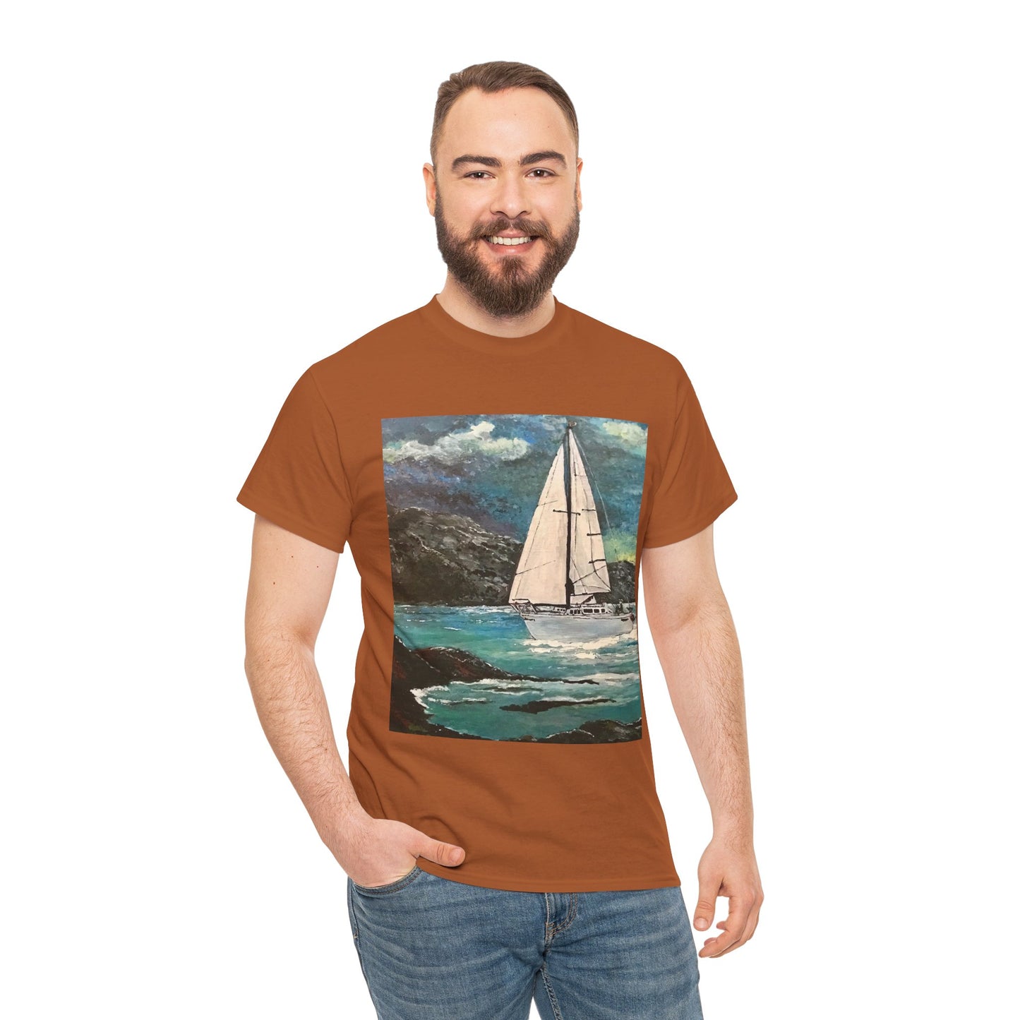 Tropical Sailing - Amazing Unisex Heavy Cotton Short Sleeve Tee Shirts!