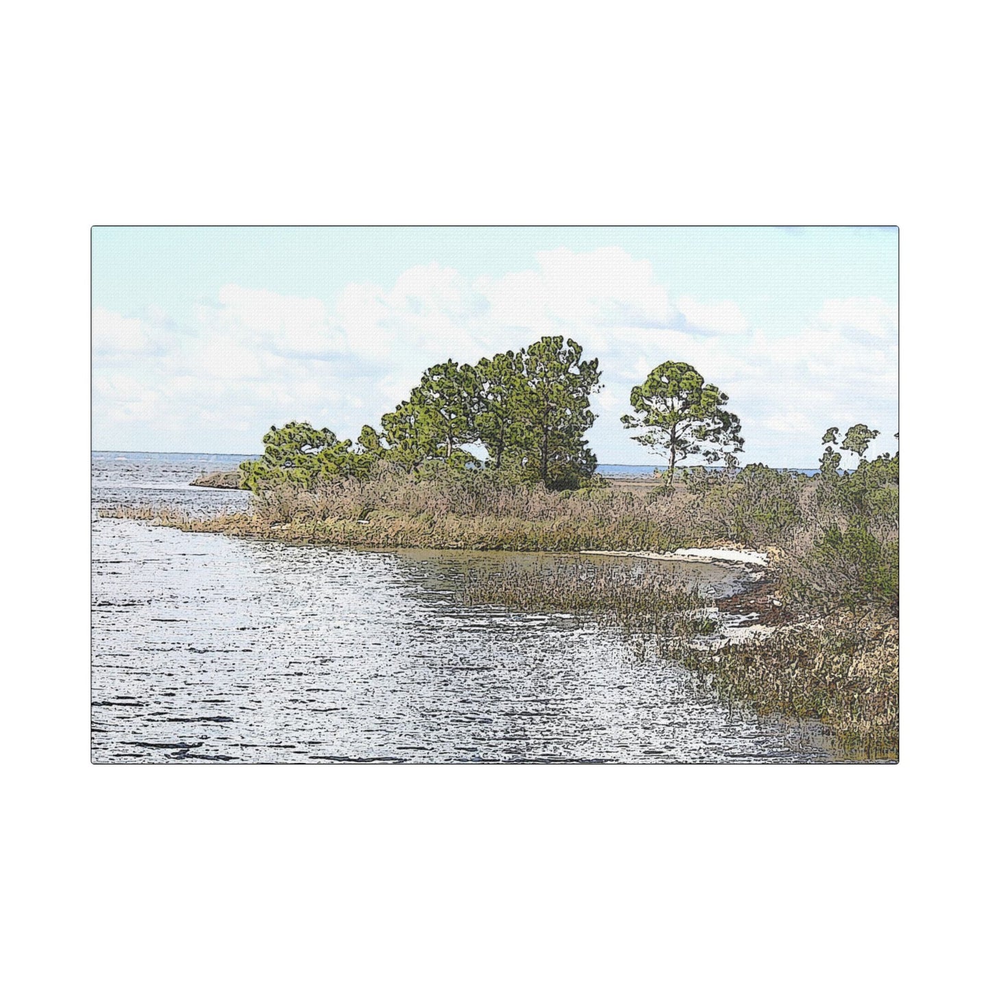 Going Coastal Florida Art- Gallery Wrapped- Satin Stretched Canvas Gallery Wraps - No Frame Needed