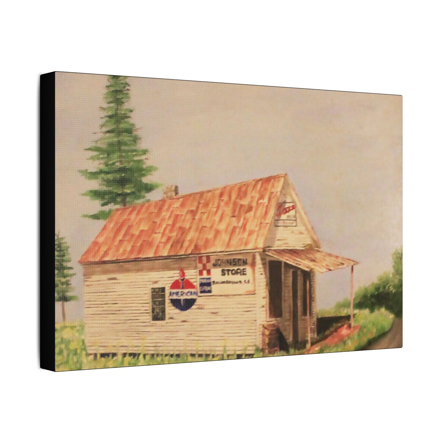 Johnson Store- Art- Gallery Wrapped- Satin Stretched Canvas Gallery Wraps - No Frame Needed