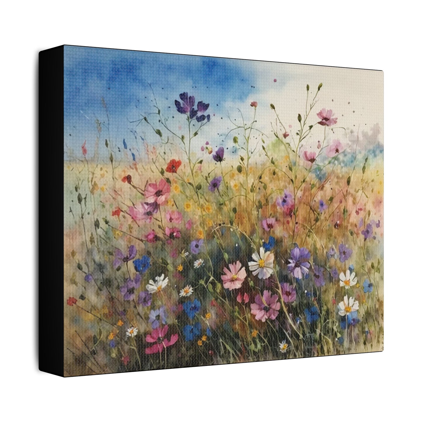 Wildflower Morning- Art- Gallery Wrapped- Satin Stretched Canvas Gallery Wraps - No Frame Needed