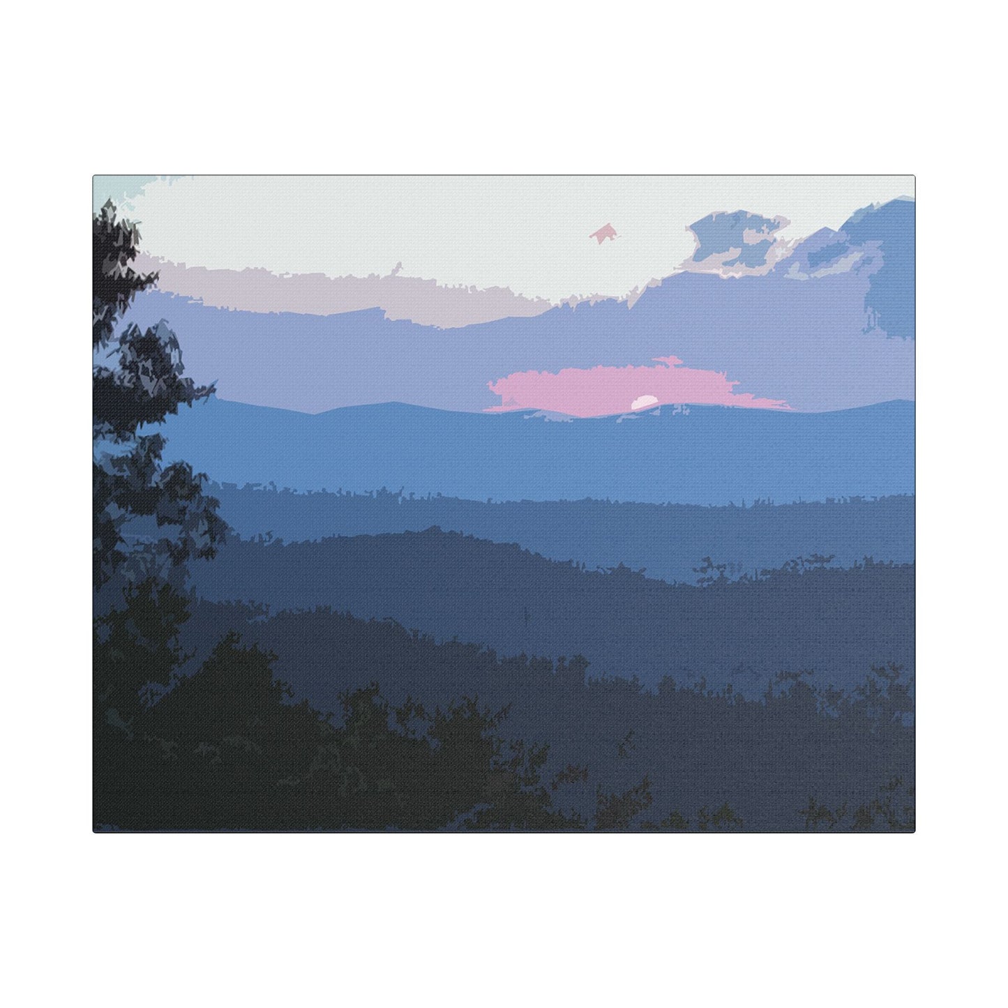 Smoky Mountain Shadows- Art- Gallery Wrapped- Satin Stretched Canvas Gallery Wraps - No Frame Needed