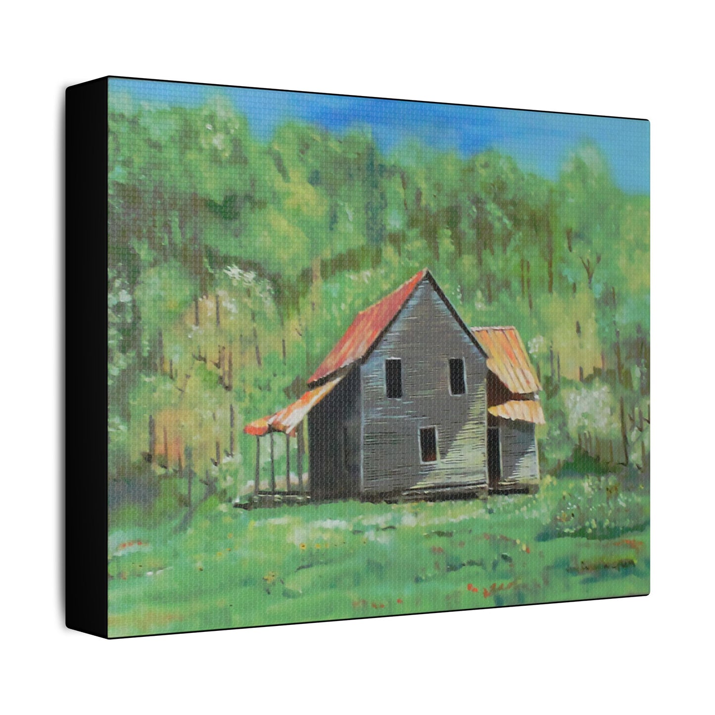 The Homeplace- Art- Gallery Wrapped- Satin Stretched Canvas Gallery Wraps - No Frame Needed