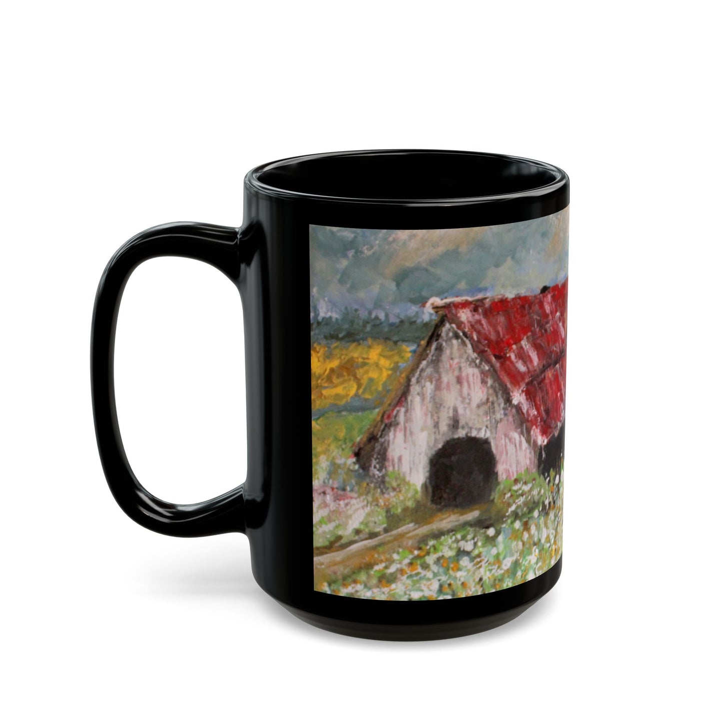 Georgia Cotton- 11 oz or 15 oz Ceramic Black Mugs