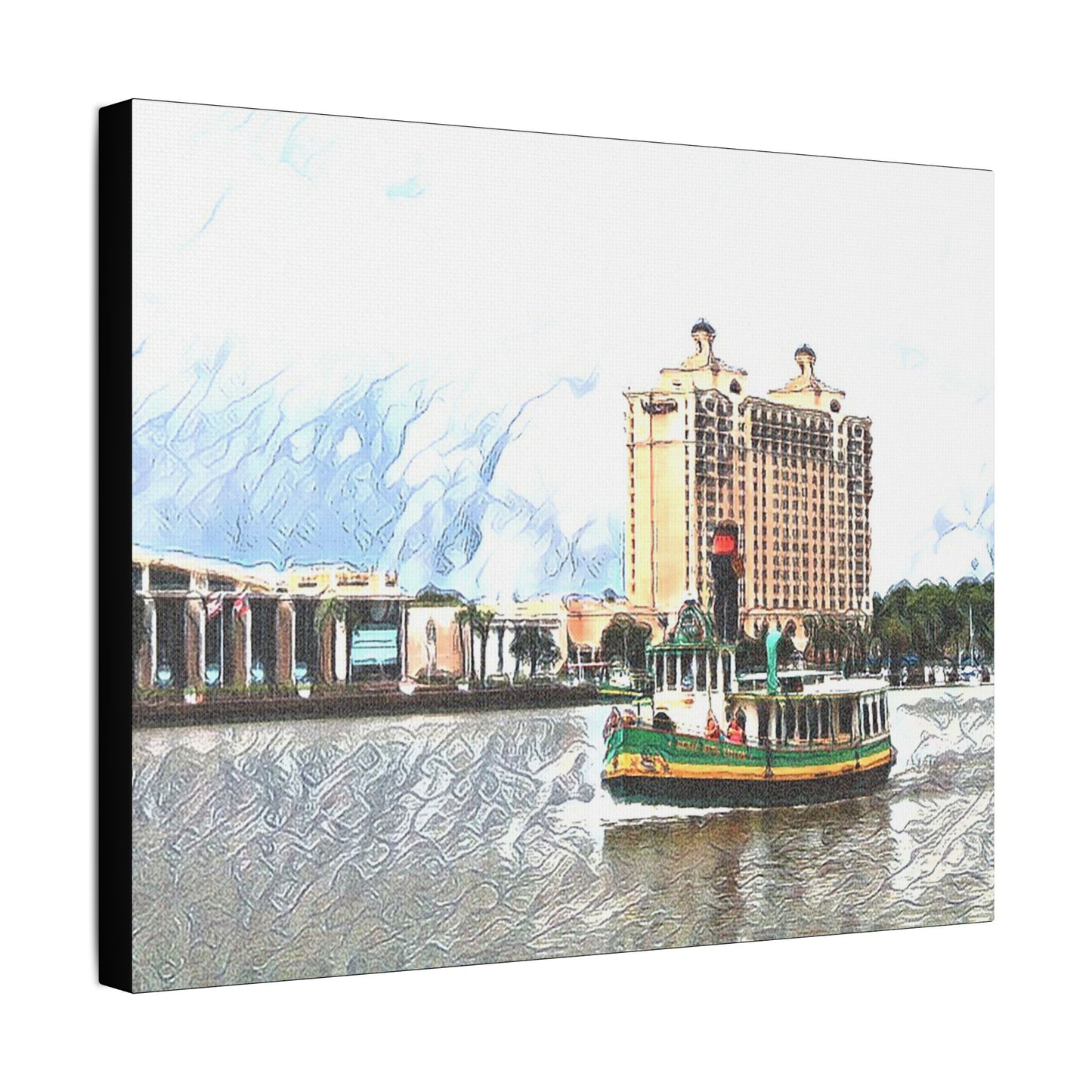 Savannah Ship- Art- Gallery Wrapped- Satin Stretched Canvas Gallery Wraps - No Frame Needed