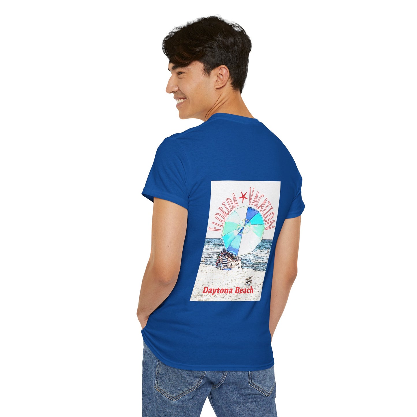 Florida Vacation Daytona Beach - Amazing Quality Unisex Heavy Cotton Short Sleeve Tee Shirts!