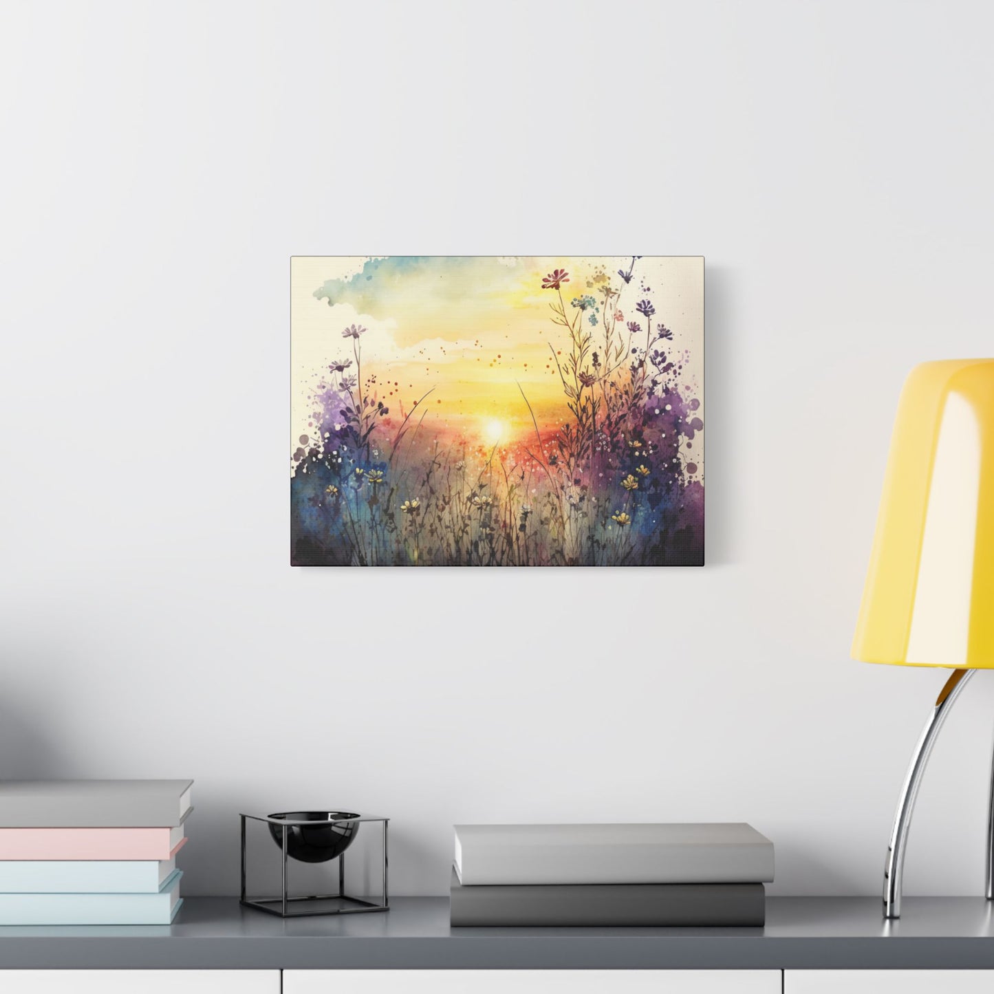 Wildflower Morning- Art- Gallery Wrapped- Satin Stretched Canvas Gallery Wraps - No Frame Needed