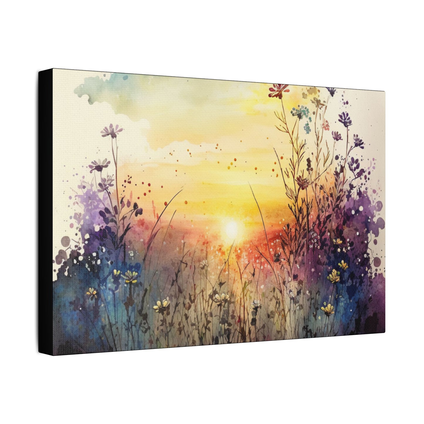 Wildflower Morning- Art- Gallery Wrapped- Satin Stretched Canvas Gallery Wraps - No Frame Needed