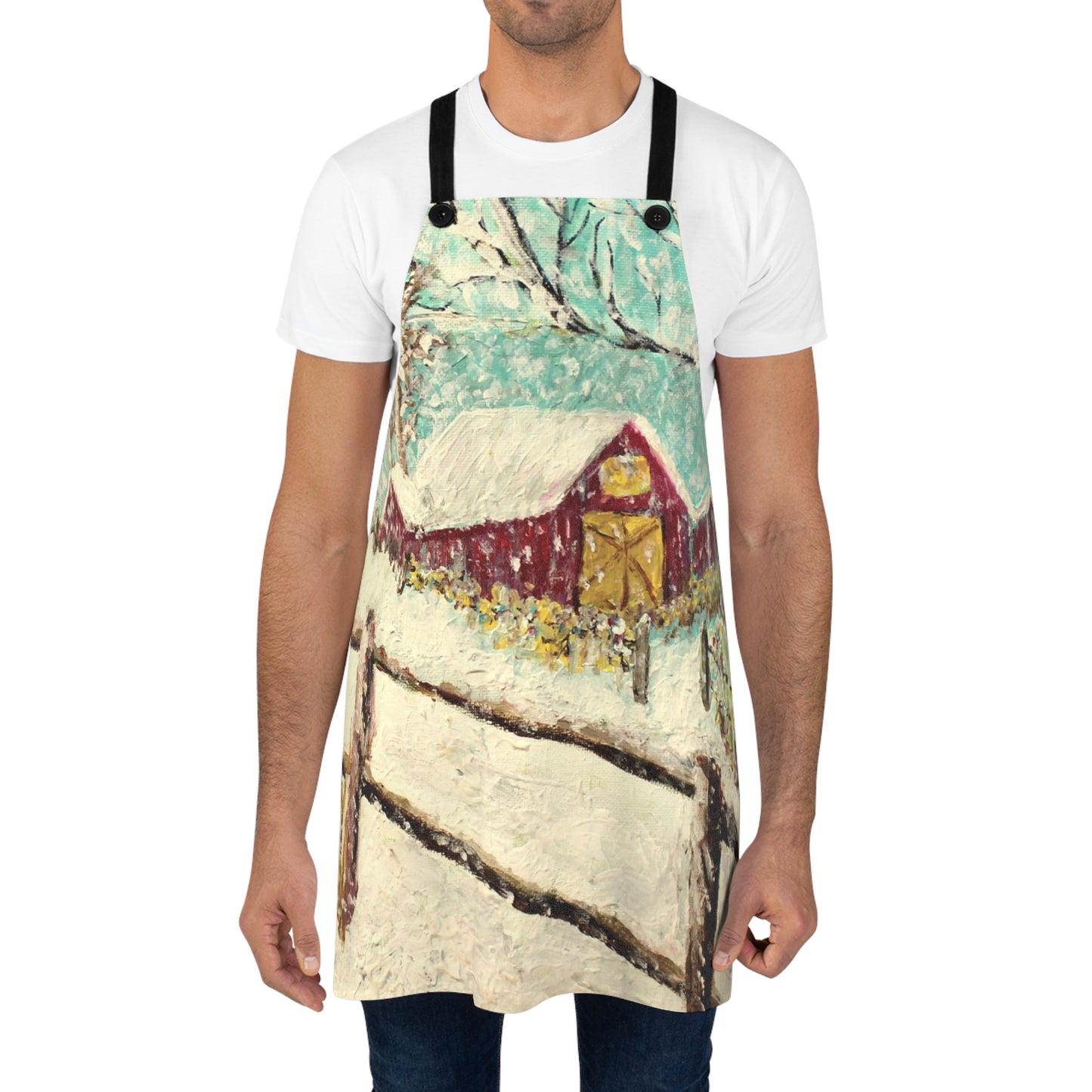 Snowy Christmas Morning Apron